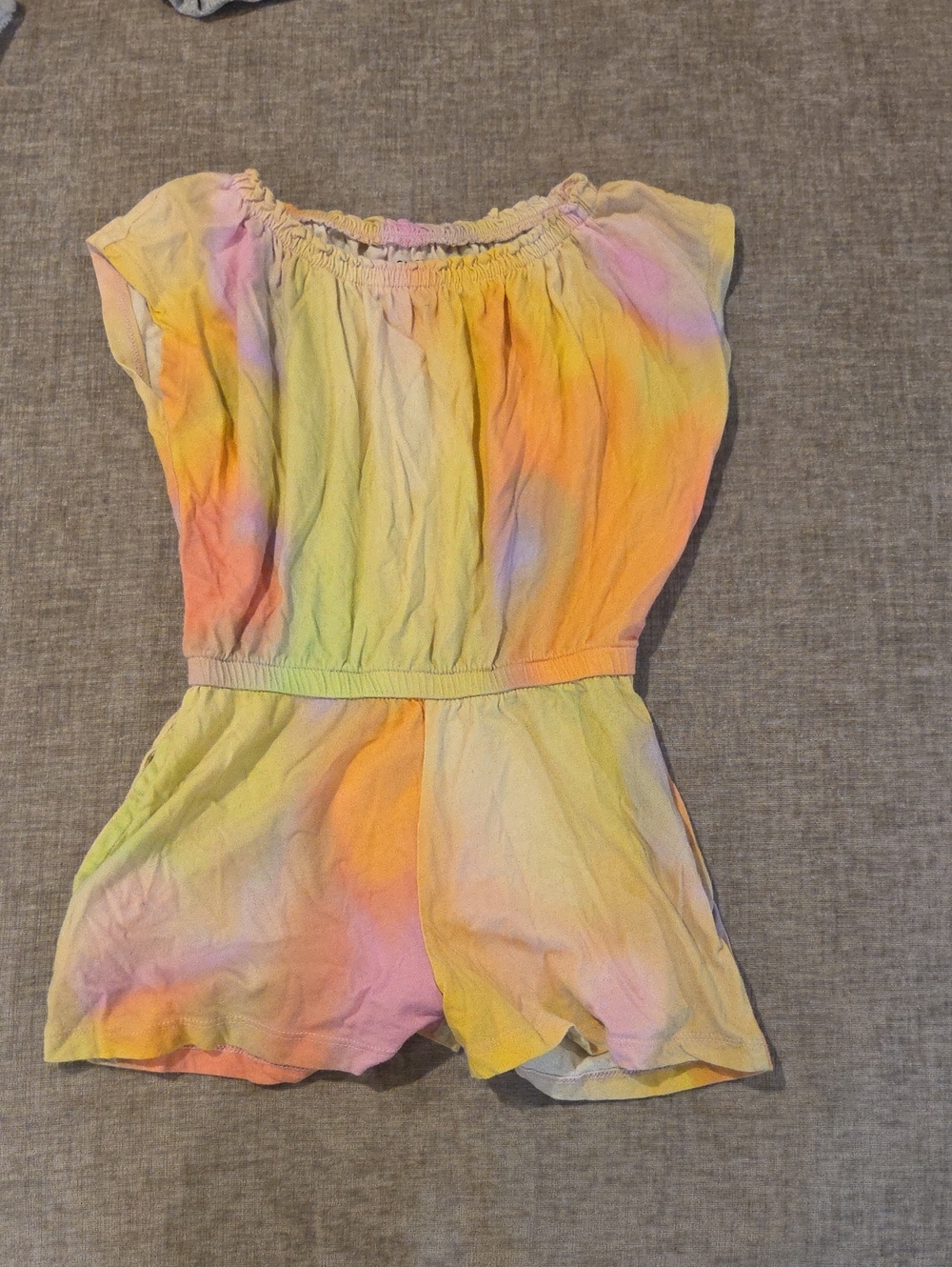 Kids Tie-Dye Pastel One-Piece Romper - Pastel Multi